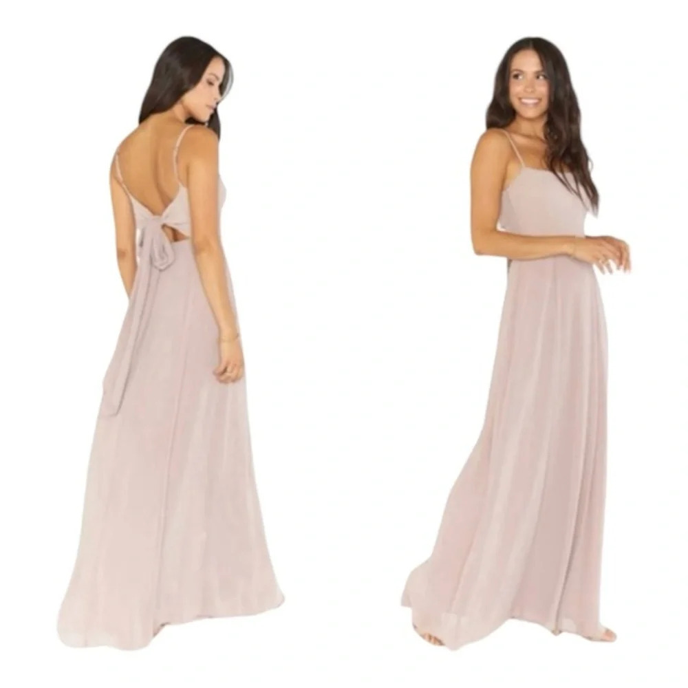 Show Me Your Mumu Lauren Back‎ Tie Maxi Dress Cream NWOT Size M